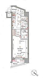 ヴォーガコルテ田端弐番館 6階1Kの間取り