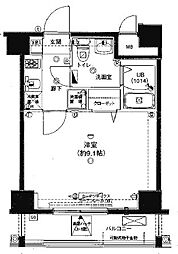 グランフォース東高円寺 4階1Kの間取り
