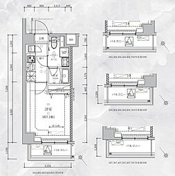 ヴォーガコルテ横濱市ヶ尾 1Kの間取図画像