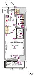 ヴォーガコルテ笹塚南台 1Kの間取図画像