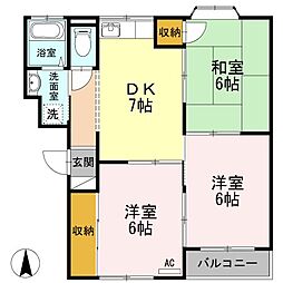 ウィンズ・西葛西B 3DKの間取図画像