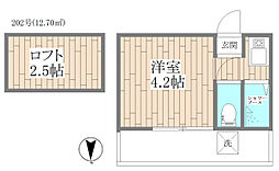 ソレイユ武蔵小金井 ワンルームの間取図画像