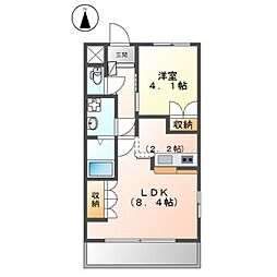 イーストピア 1LDKの間取図画像