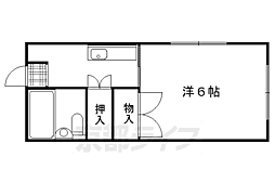 フラワーハウス 1Kの間取図画像