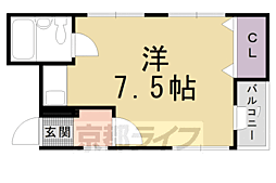 コーポV 3階ワンルームの間取り