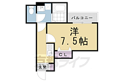 叡山電鉄叡山本線 修学院駅 徒歩5分の賃貸アパート 2階1Kの間取り