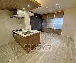 京都市営烏丸線 国際会館駅 徒歩7分の賃貸アパート 1階1LDKのリビング/ダイニング