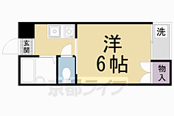 京阪本線 出町柳駅 徒歩13分の賃貸アパート 1階1Kの間取り