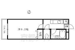 ノーザンシティー 3階1Kの間取り