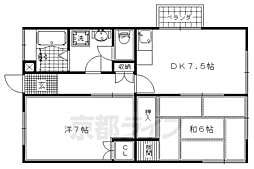 プチメゾン 2階2DKの間取り