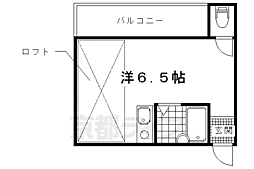 ロイヤルハイツコトブキ 4階1Kの間取り