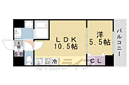 ダイヤパール 2階1LDKの間取り