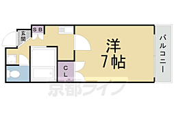 サンパティック壹番館 3階1Kの間取り