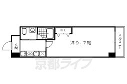叡山電鉄叡山本線 元田中駅 徒歩4分の賃貸マンション 1階1Kの間取り