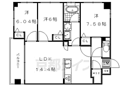 Ｃｅｄａｒ　Ｆｏｒｅｓｔ京都北山 5階3LDKの間取り
