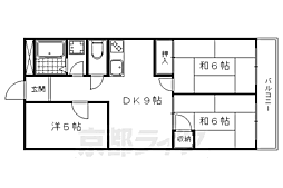 京阪本線 出町柳駅 徒歩12分の賃貸マンション 5階3LDKの間取り