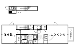 ポルト　グランデ 2階1LDKの間取り