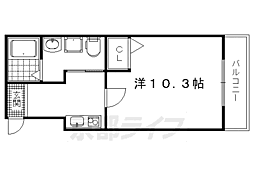 ＷＩＳＨＢＯＮＥ鞍馬口大宮 3階1Kの間取り