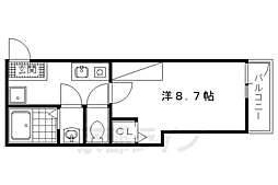 ＴＨＥ　ＳＥＡＳＯＮＳ京都紫野 3階1Kの間取り