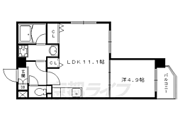 プラネシア星の子京都御所 1LDKの間取図画像