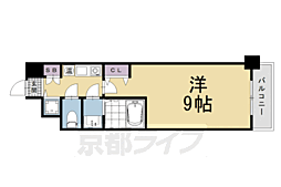 メロディーハイム松原 1Kの間取図画像
