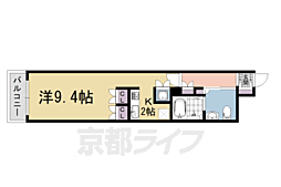 リーガル京都烏丸東 1Kの間取図画像