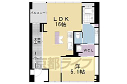SHALIMARNISHIOJI 1LDKの間取図画像