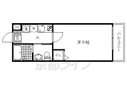 アークリード西陣 1Kの間取図画像