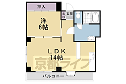 アーバン嵐山4 1LDKの間取図画像