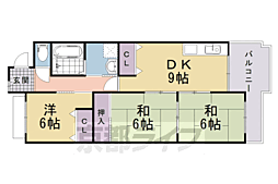 乾マンション 3LDKの間取図画像