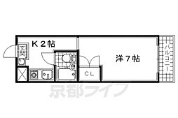 フォレスト 1Kの間取図画像
