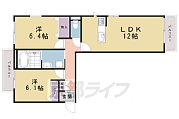 シャーメゾンURARA 2LDKの間取図画像