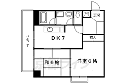 フェニックス堀川 2DKの間取図画像