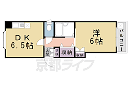 光和ジョリメジロ 1DKの間取図画像