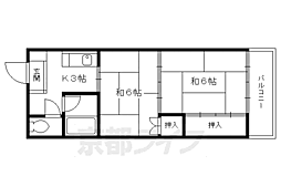 深草コーポ 2Kの間取図画像