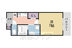 BERG FUJINOMORI 1Kの間取図画像