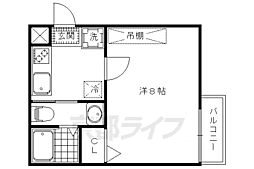 アークリード京都黒門 1Kの間取図画像