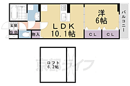 プリムローズ2 1LDKの間取図画像