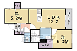 グリーンフィールド桃山 2階