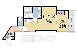 BKB仙谷屋敷 1LDKの間取図画像