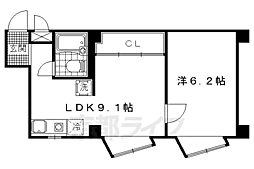 サン・ローラン新十条 1LDKの間取図画像