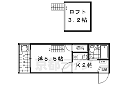 ケーズ山科 1Kの間取図画像
