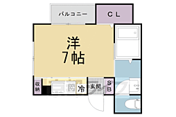 ローバーハウス 1Kの間取図画像