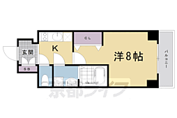 エスリード京都吉祥院 1Kの間取図画像