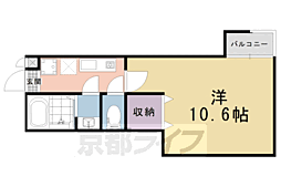 イーストコート東山 1Kの間取図画像