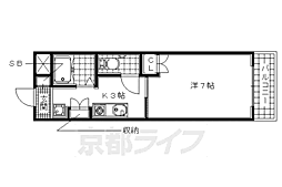 ジュネスモワニー 1Kの間取図画像