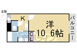 アンプルールチェリー 1Kの間取図画像