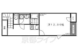 レオネクスト第二宇治川 1Kの間取図画像
