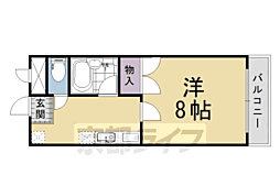 ウエストポイント 1Kの間取図画像