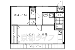 マンション増田 1LDKの間取図画像